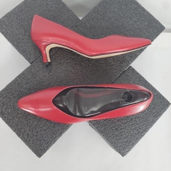 Ros Hommerson Shoe Women 11 M Red Heels - Picture 14 of 15